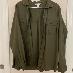 Old Navy Shacket in khaki green